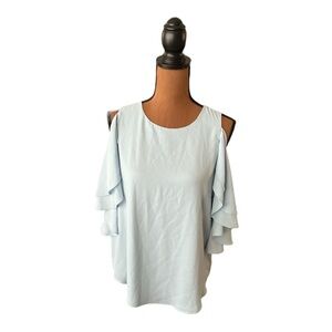 Karen Kane Blue Blouse Size Medium  #B50